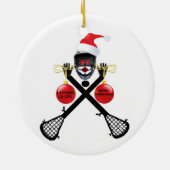 kerstlacrosse keramisch ornament (Achterkant)