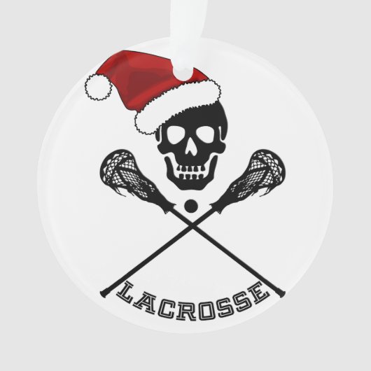 Kerstlacrosse Sticks Ornament (voorkant)