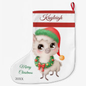 Kerstlam grote kerstkous kerstsok (Achterkant)