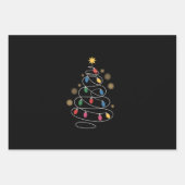 kerstlampboom inpakpapier vel (Voorkant)