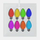  kerstlampen glas ornament (Voorkant)