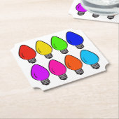  kerstlampen kartonnen onderzetters (Gekanteld)