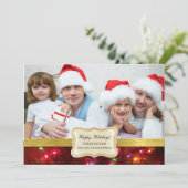 Kerstlampfeestdagen Feestdagenkaart (Staand voorkant)