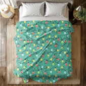 kerstlampgevuurpatroon fleece deken