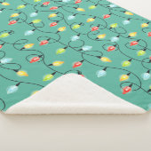 kerstlampgevuurpatroon sherpa deken (3/4)