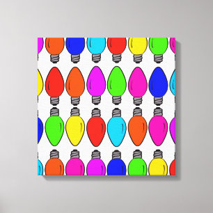 kerstlampglas canvas afdruk