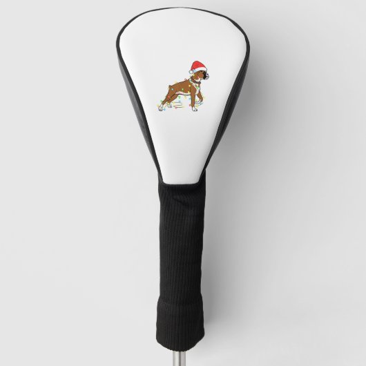 kerstlampje Boxer Hondenliefhebber Funny Gift Golfheadcover (Voorkant)
