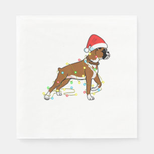 kerstlampje Boxer Hondenliefhebber Funny Gift Servet