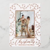 kerstlampje folie feestdagenkaart (Voorkant)