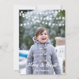 Kerstlampje Fotovakantiekaartje Feestdagenkaart