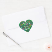 Kerstlampje 'Jouw tekst' sticker hart (Envelop)