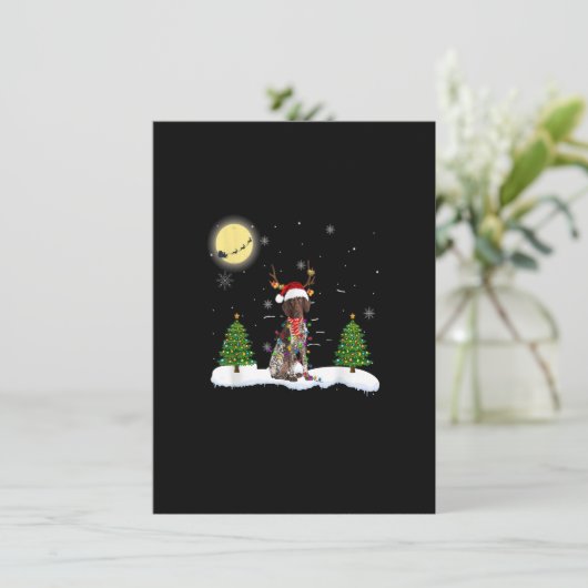 kerstlampje met Shorthaired pointer Kaart (Staand voorkant)