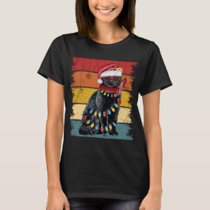 kerstlampje met zwarte kat Chris T-shirt