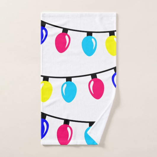 kerstlampjes bad handdoek (Handdoek)