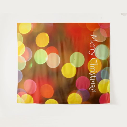 Kerstlampjes Bokeh Modern Photo Booth-achtergrond Wandkleed (Voorkant (horizontaal))