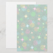 kerstlampjes briefpapier (Voorkant / Achterkant)
