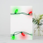 kerstlampjes briefpapier (Staand voorkant)