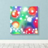 kerstlampjes canvas afdruk (Insitu (Houten vloer))