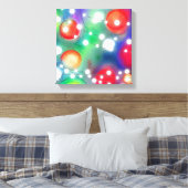 kerstlampjes canvas afdruk (Insitu (Slaapkamer))