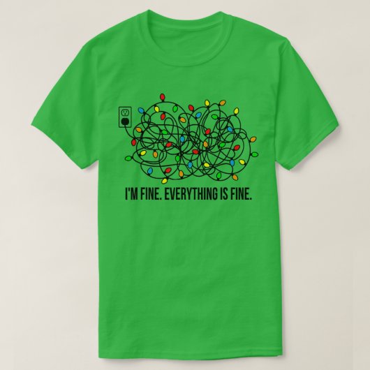 kerstlampjes en alles is mooi, lomp. t-shirt (Design voorkant)