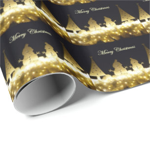 kerstlampjes en snoeischerpapier cadeaupapier