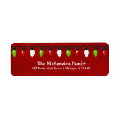 kerstlampjes etiket (Voorkant)