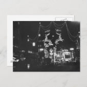 kerstlampjes feestdagenkaart (Voorkant / Achterkant)