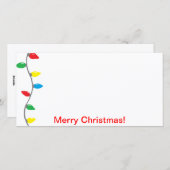 "kerstlampjes"-fotokaart feestdagenkaart (Voorkant / Achterkant)