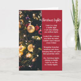 Kerstlampjes - gedicht kaart