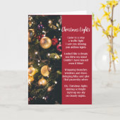 Kerstlampjes - gedicht kaart (Gele Bloem)