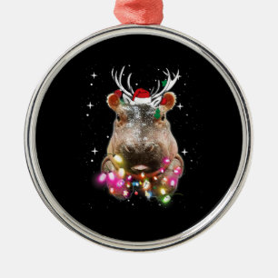 Kerstlampjes Hippo Fiona Hippopotamus Lover Metalen Ornament
