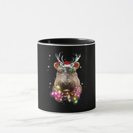 Kerstlampjes Hippo Fiona Hippopotamus Lover Mok (Midden)