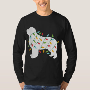 kerstlampjes Hondenliefhebbers voor Newfoundland T-shirt