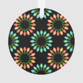 Kerstlampjes in kleurrijke cirkels ornament (achterkant)