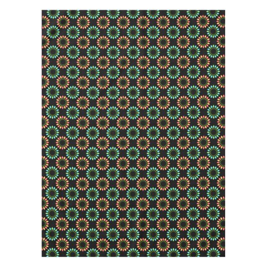 Kerstlampjes in kleurrijke cirkels tafelkleed (Voorkant)