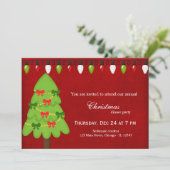 kerstlampjes kaart (Staand voorkant)