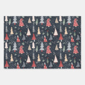 Kerstlampjes, kers en cacao inpakpapier vel (Voorkant 3)