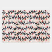 Kerstlampjes, kers en cacao inpakpapier vel (Voorkant)