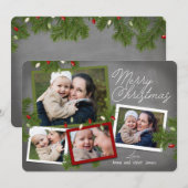 kerstlampjes | Kerstfotokaart Feestdagenkaart (Voorkant / Achterkant)