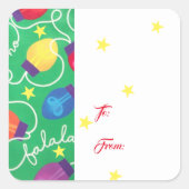 kerstlampjes Labels stickers (Voorkant)