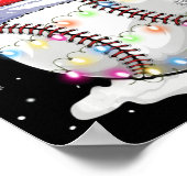 kerstlampjes met honkbal poster (Hoek)