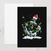 Kerstlampjes met kerstlampjes met kerstverlichting kaart (Voorkant / Achterkant)