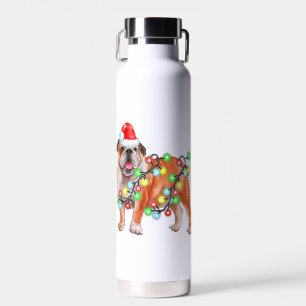 Kerstlampjes met Kerstmis Hondenliefhebber met ker Waterfles