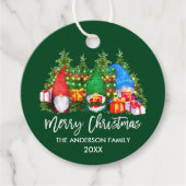 kerstlampjes met penseel Groen Bedankjes Labels (Voorkant)