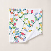 kerstlampjes met tang bad handdoek (Wasdoekje)