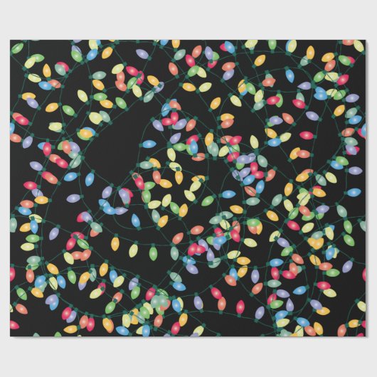 kerstlampjes met tang cadeaupapier (Vlak)