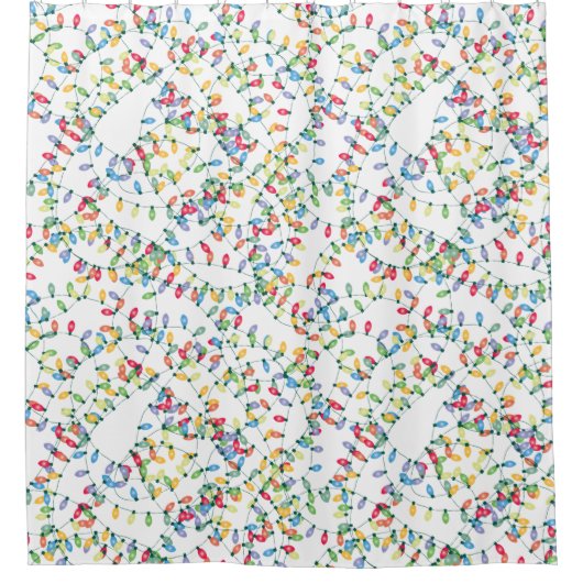 kerstlampjes met tang douchegordijn (Voorkant)