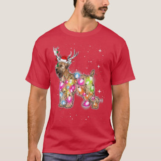 kerstlampjes met zachte beklede wielbolling terrie t-shirt