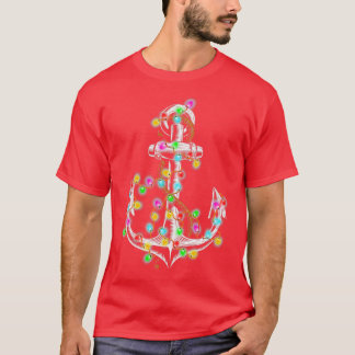 kerstlampjes met zeilende cruise boat cadeaus t-shirt