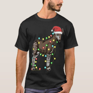 Kerstlampjes Okapi Lover Funny Xmas Holiday Gi T-shirt